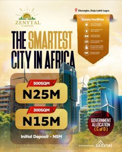How much is Zenytal gardens land in ibeju lekki